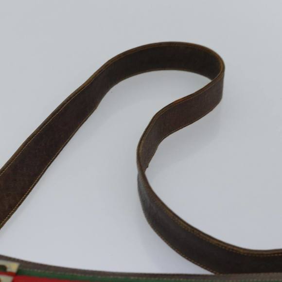 GUCCI GG Supreme Web Sherry Line Shoulder Bag PVC Beige Red Green Auth ep4578 - Picture 8 of 16